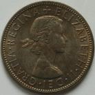 HALF CROWNS 1957  ELIZABETH II GOLD TONE UNC