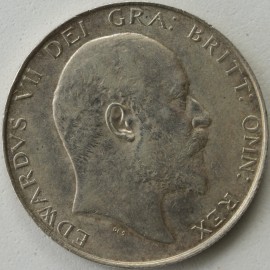 HALF CROWNS 1908  EDWARD VII SCARCE GEF