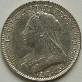SIXPENCES 1893  VICTORIA OLD HEAD  GEF