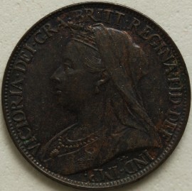 FARTHINGS 1899  VICTORIA SUPERB TONED  UNC