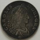 CROWNS 1662  CHARLES II 1ST BUST ROSE BELOW NVF