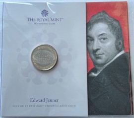 TWO POUNDS 2023  CHARLES III EDWARD JENNER PACK BU