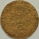 HAMMERED GOLD 1464 -1470 EDWARD IV RYAL (ROSE-NOBLE) FLEMISH TYPE. GORINCHEM MINT. 1ST REIGN. LIGHT COINAGE. MM CROWN GVF