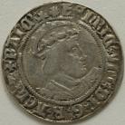 HENRY VIII 1526 -1544 HENRY VIII GROAT. 2ND COINAGE. LAKER BUST D. LARGE FACE WITH ROMAN NOSE. MM ROSE NVF