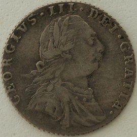 SIXPENCES 1787  GEORGE III HEARTS NVF