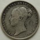 SIXPENCES 1848  VICTORIA 8 OVER 6 VERY RARE GF