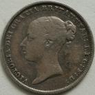 SIXPENCES 1855  VICTORIA 5 OVER 3 SCARCE GF