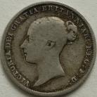 SIXPENCES 1856  VICTORIA SHORT LINE SCARCE GF