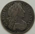 SIXPENCES 1683  CHARLES II DRAPED BUST NVF