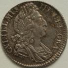 SIXPENCES 1697  WILLIAM III 3RD BUST LARGE CROWNS ESC 1566 GEF