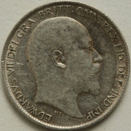 SIXPENCES 1906  EDWARD VII  GVF