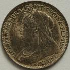 THREEPENCES SILVER 1893  VICTORIA OLD HEAD UNC.T