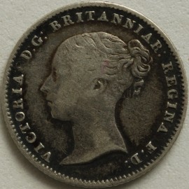 GROATS 1838  VICTORIA 8 OVER SIDEWAYS 8 RARE NVF