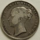 SHILLINGS 1840  VICTORIA RARE GF/NVF