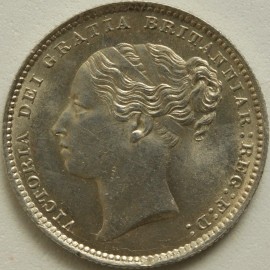 SHILLINGS 1879  VICTORIA NO DIE NUMBER - TINY EDGE KNOCK UNC LUS