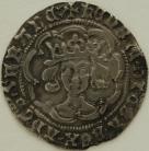 HENRY VI 1470 -1471 HENRY VI GROAT. LONDON MINT. READS HENRIC. TREFOIL STOPS ON OBVERSE. MM CROSS PATTEE ON OBVERSE. RESTORATION CROSS ON REVERSE. SCARCE. NICE PORTRAIT NEF