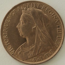 PENNIES 1897  VICTORIA LOW TIDE F145 BU