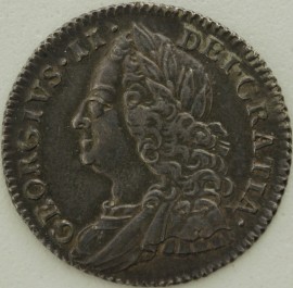 SIXPENCES 1757  GEORGE II  GEF