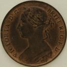 PENNIES 1882 H VICTORIA F115 NEF