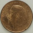 HALFPENCE 1923  GEORGE V SCARCE GRADE BU