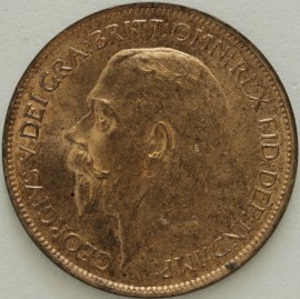 HALFPENCE 1923  GEORGE V SCARCE GRADE BU