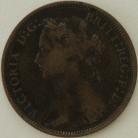 HALFPENCE 1881 H VICTORIA GF