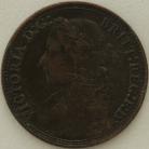 FARTHINGS 1880  VICTORIA 4 BERRIES RARE GF