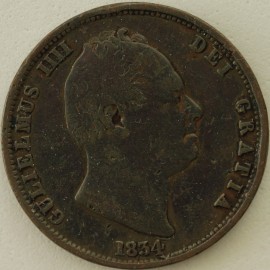 HALFPENCE 1834  WILLIAM IV  GF