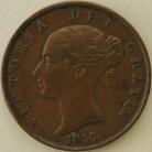 HALFPENCE 1857  VICTORIA VF