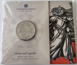 FIVE POUNDS 2023  CHARLES III MYTHS AND LEGENDS SERIES - MERLIN PACK BU