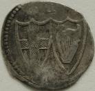 COMMONWEALTH 1649 -1660 COMMONWEALTH HALFGROAT. CO-JOINED SHIELDS. NO MINT MARK. TINY DIG GF