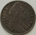 SHILLINGS 1696  WILLIAM III 1ST BUST ESC 1078 GVF