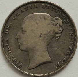 SHILLINGS 1854  VICTORIA VERY RARE GF