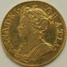 GUINEAS 1714  ANNE ANNE 3RD BUST GVF