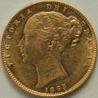 SOVEREIGNS 1863  VICTORIA LONDON SHIELD EF/GEF