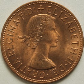 PENNIES 1964  ELIZABETH II  BU