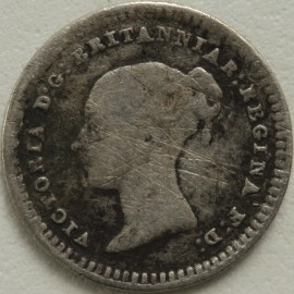 SILVER THREEHALFPENCE 1862  VICTORIA SCARCE F