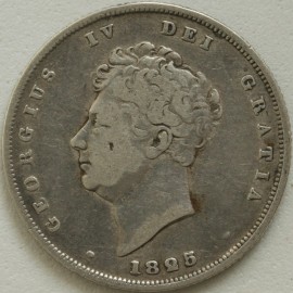 SHILLINGS 1825  GEORGE IV 2ND HEAD 3RD REVERSE GF