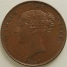 PENNIES 1848  VICTORIA 8 OVER 7 GEF