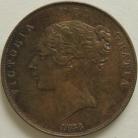 PENNIES 1858  VICTORIA SMALL DATE WITH WW P1517 NEF