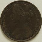 PENNIES 1862  VICTORIA F39 VF