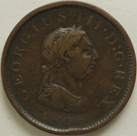 PENNIES 1806  GEORGE III INCUSE CURL GF