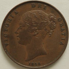 PENNIES 1848  VICTORIA  GVF