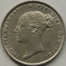 SIXPENCES 1856  VICTORIA SHORT LINE NEF