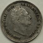 THREEPENCES SILVER 1834  WILLIAM IV SMALL HEAD NVF