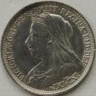 THREEPENCES SILVER 1898  VICTORIA BU