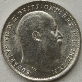 THREEPENCES SILVER 1910  EDWARD VII  BU