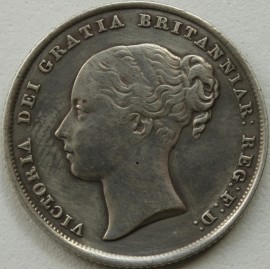 SHILLINGS 1840  VICTORIA RARE VF