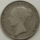 SHILLINGS 1848  VICTORIA 8 OVER 6 VERY RARE GF