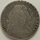 CROWNS 1692  WILLIAM & MARY QUINTO 2 OVER 2 SCARCE GF/NVF